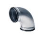 Coude Galva 90° avec joint 100 mm