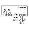 Régulateur 2R Multi DIN 230 AKO-15223 +NTC